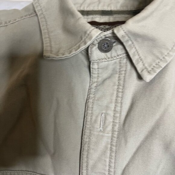 Levis Shacket Mens M Beige Fleece Plaid Lined Shirt Jacket Pockets Logo Buttons - Picture 4 of 6